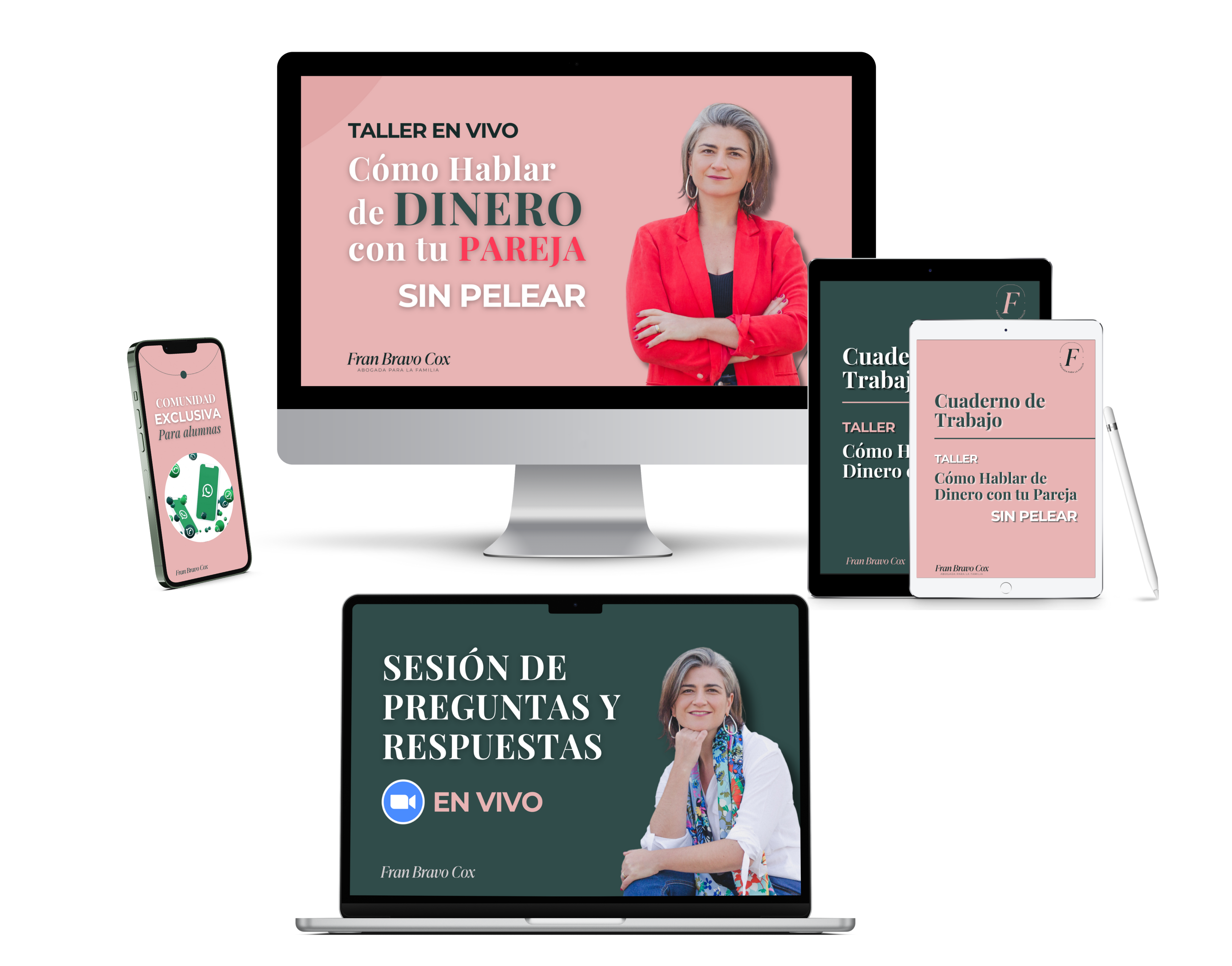 Fran Bravo Cox Abogada - Equidad para la Familia - Taller Cómo Hablar de Dinero con tu Pareja Sin Pelear - Oferta