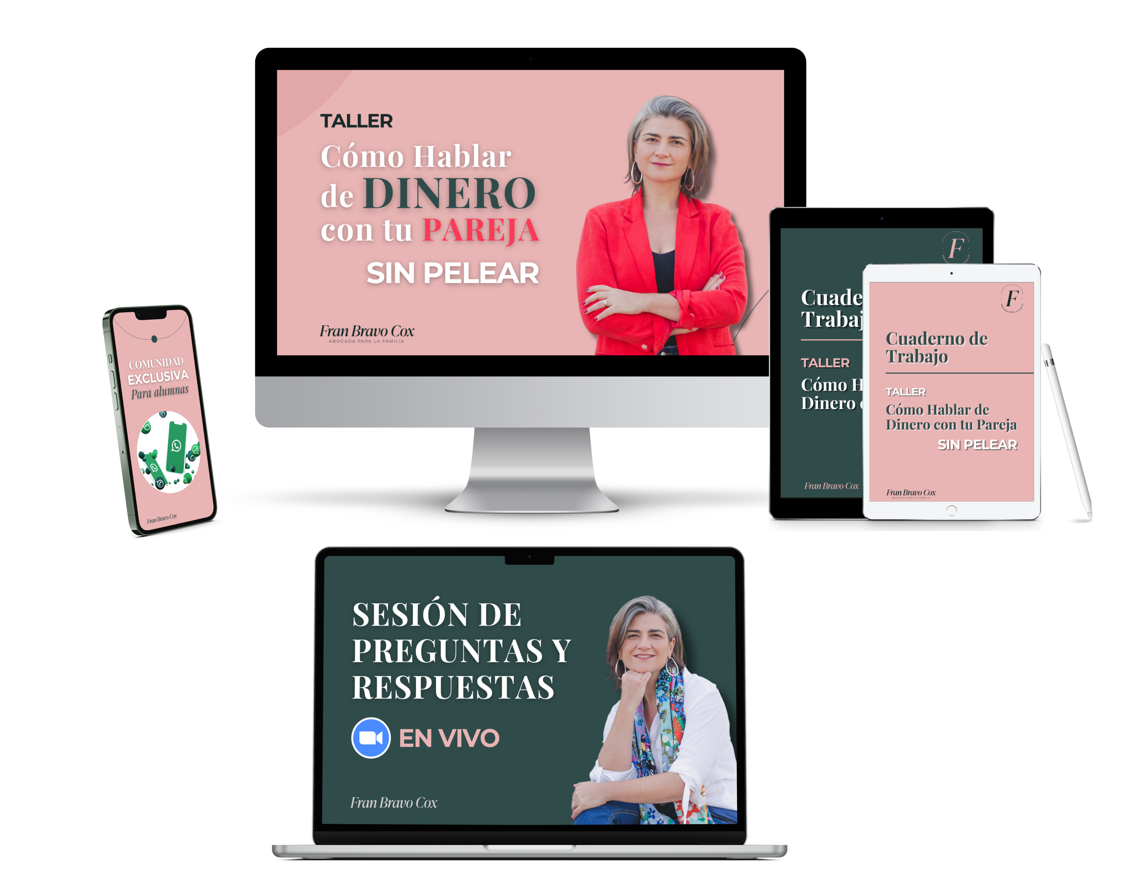 Oferta Taller Cómo Hablar de Dinero con tu Pareja Sin Pelear - Fran Bravo Cox Abogada - equidad para la Familia